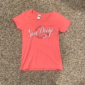 Pink v neck t shirt